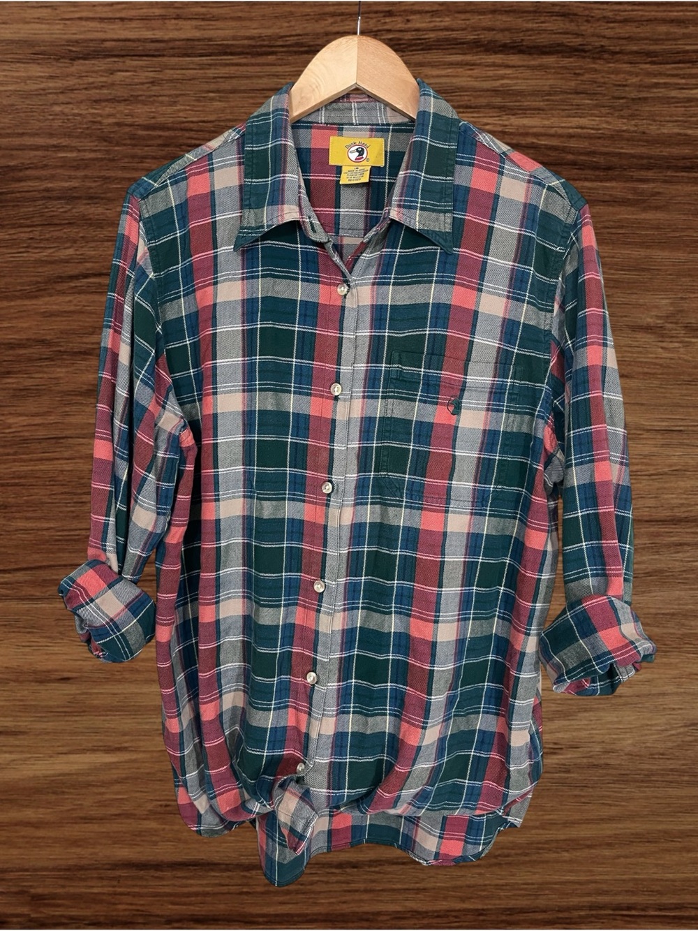 Duck Head Women’s Plaid Long Sleeve Flannel Shirt. Size 16